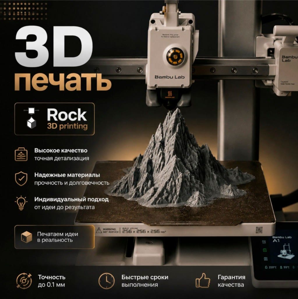ROCK 3D — профессиональная 3D-печать деталей на заказ
